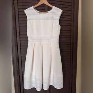 Sleeveless Ivory Fit-and-Flare Dress Size 8 (as is)